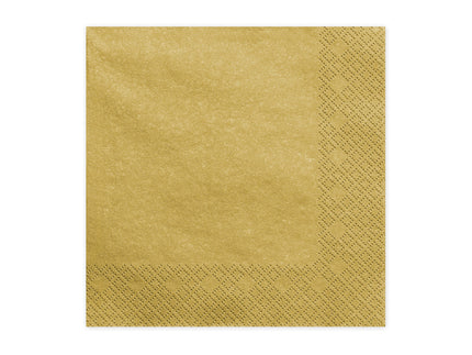 Feestbazaar Metallic Gouden Servetten 20 stuks