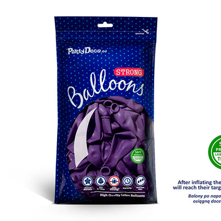 Feestbazaar Metallic Paarse ballonnen (50st)