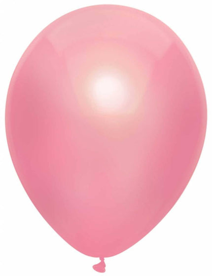 Feestbazaar Metallic roze ballonnen 100 stuks 30cm