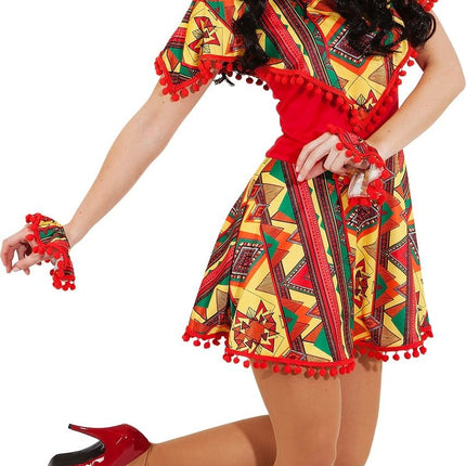 Feestbazaar Mexicaanse Jurk Dames Rood
