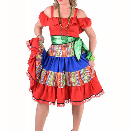 Feestbazaar Mexicaanse Jurk Klassiek Rood