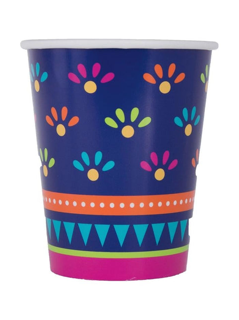 Feestbazaar Mexicaanse Party Bekers Boho Fiësta - 8 Stuks