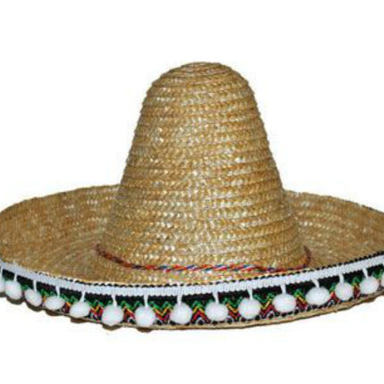 Feestbazaar Mexicaanse sombrero kind naturel