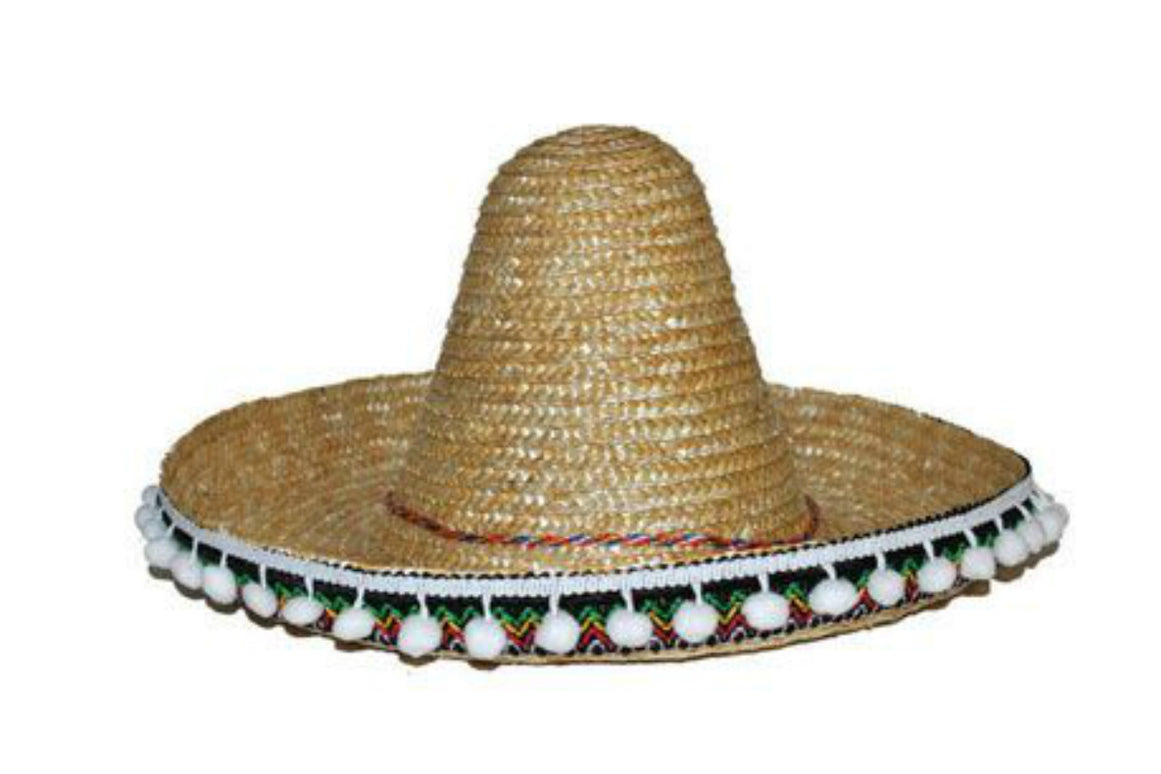 Feestbazaar Mexicaanse sombrero kind naturel