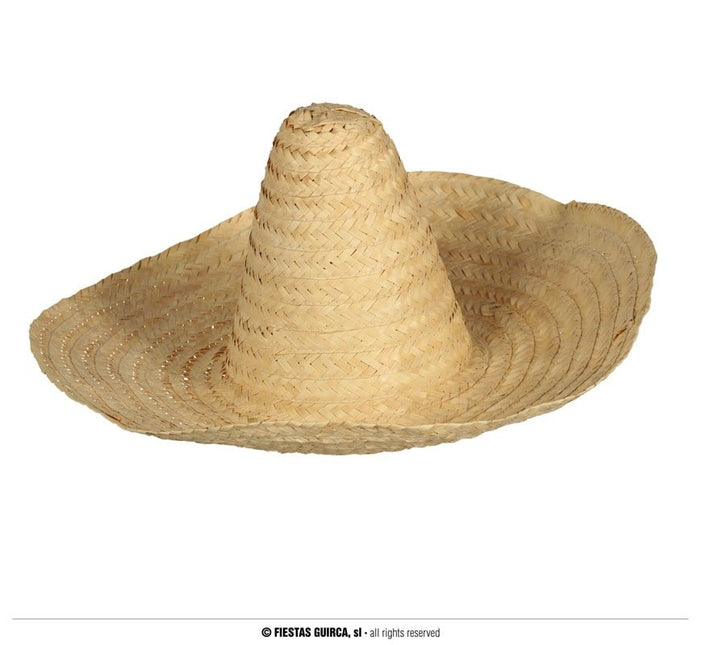 Feestbazaar Mexicaanse Strohoed Naturel Miguel (50cm)