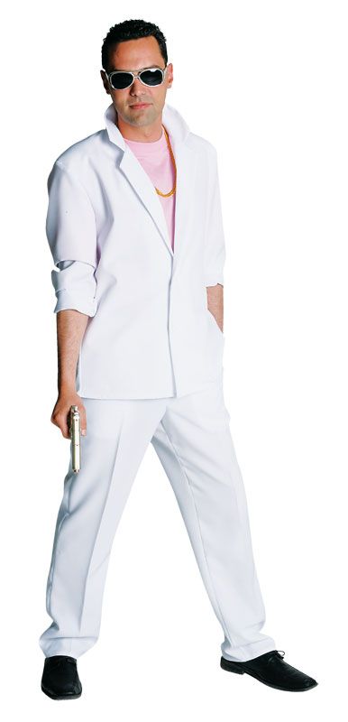 Feestbazaar Miami Vice kostuum wit Elite