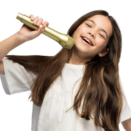 Feestbazaar Microfoon Deluxe Goud