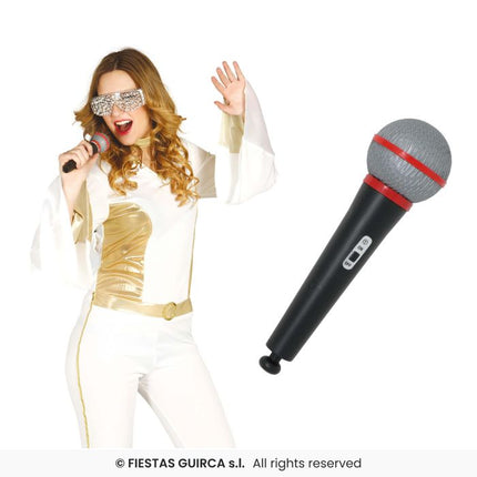 Feestbazaar Microfoon Karaoke Zwart/Rood