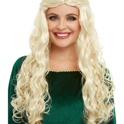Feestbazaar Middeleeuwse Pruik Blond Dame