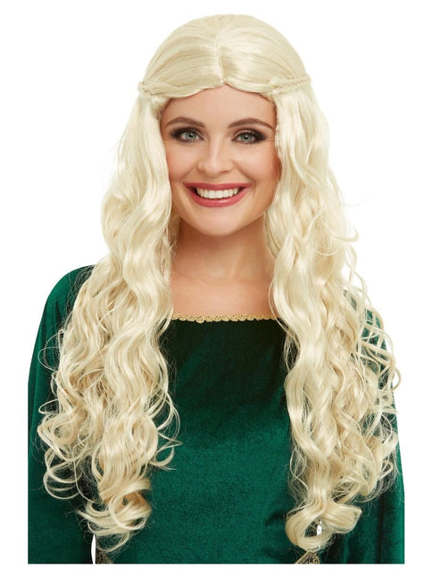 Feestbazaar Middeleeuwse Pruik Blond Dame