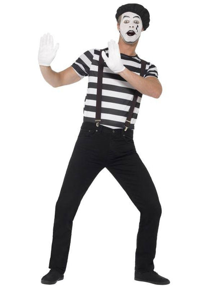 Feestbazaar Mime artiest verkleedkostuum