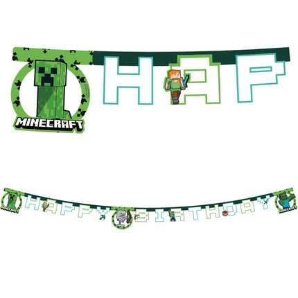 Feestbazaar Minecraft Letterbanner Happy Birthday (2m)
