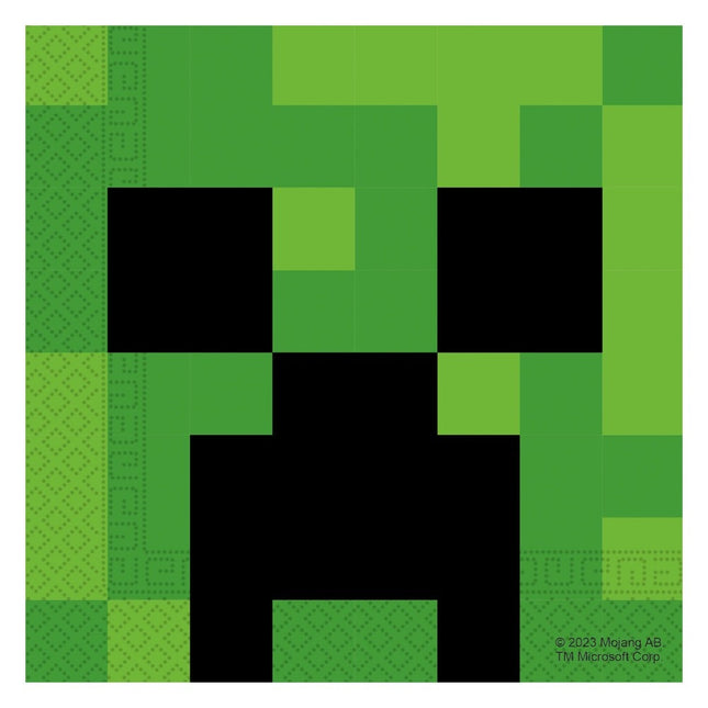 Feestbazaar Minecraft Servetten Creeper (20st)