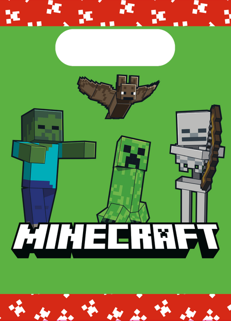 Feestbazaar Minecraft Uitdeelzakjes (4st)