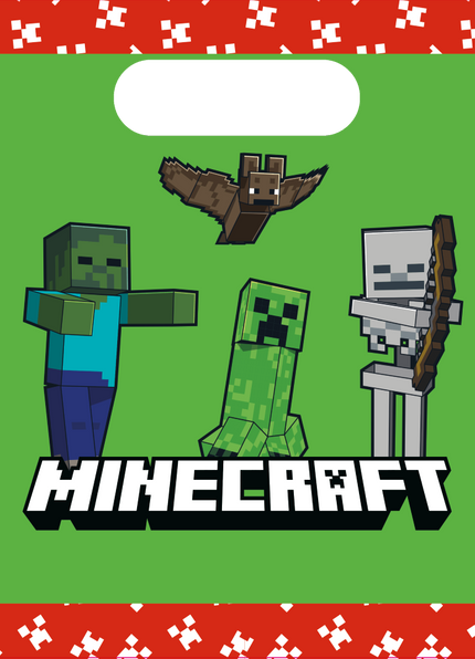 Feestbazaar Minecraft Uitdeelzakjes (4st)