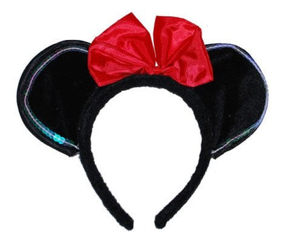 Feestbazaar Mini Mouse oren met strikje op hoofdband