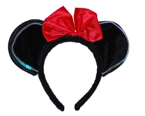 Feestbazaar Mini Mouse oren met strikje op hoofdband
