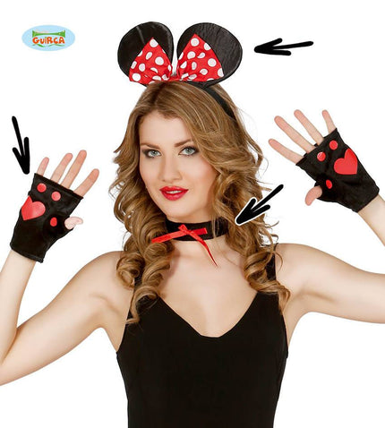 Feestbazaar Mini mouse set 3-delig