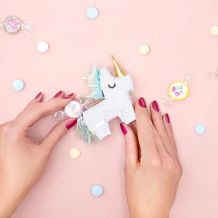 Feestbazaar Mini Piñata Unicorn Pastel