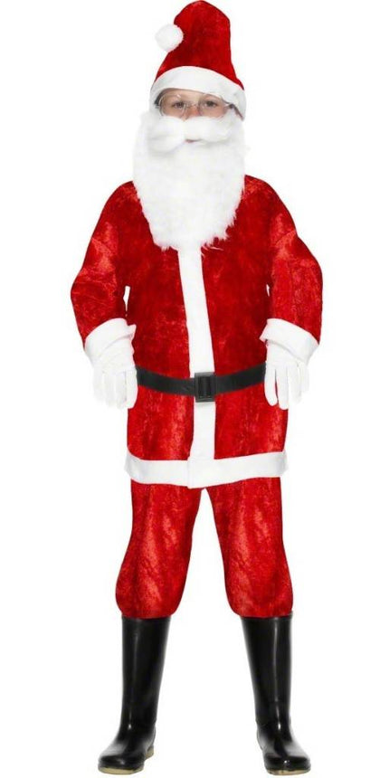 Feestbazaar Mini Santa kostuum velours