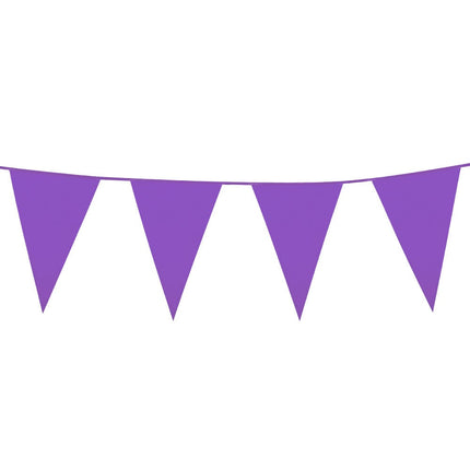 Feestbazaar Mini Vlaggenlijn Paars (3m)