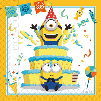 Feestbazaar Minions Servetten Geel (20st)