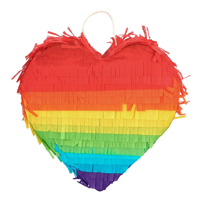 Feestbazaar Minipiñata Hart Regenboog (20cm)