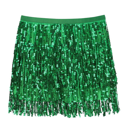 Feestbazaar Minirokje Sparkle Groen Dames