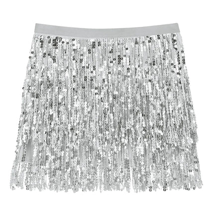 Feestbazaar Minirokje Sparkle Zilver Dames