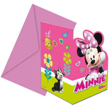 Feestbazaar Minnie Mouse Happy Uitnodigingen (6st)