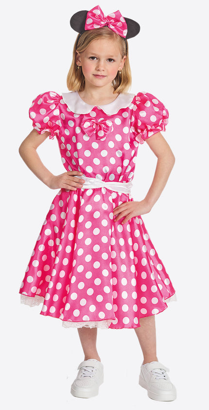 Feestbazaar Minnie mouse kostuum kind roze