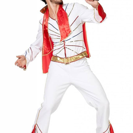 Feestbazaar Mister Elvis pak met sjaal