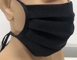 Feestbazaar Mondkapje Zwart Plooien