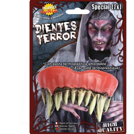 Feestbazaar Monster tanden Halloween met kleefpasta