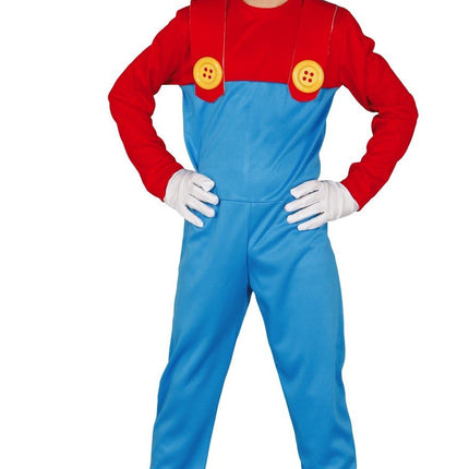 Feestbazaar Monteur kostuum Mario Kind
