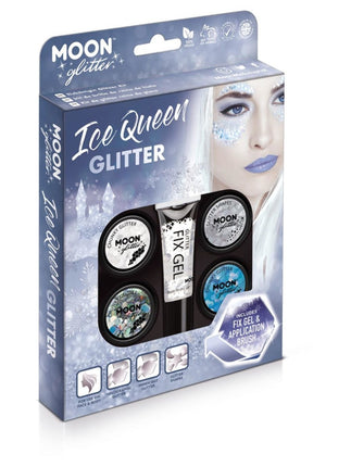 Feestbazaar Moon Ice Queen Glitter Set - 6 Delig