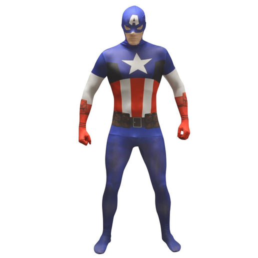 Feestbazaar Morphsuit Captain America Volwassenen