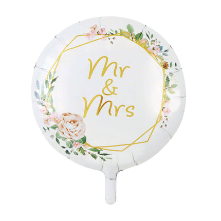 Feestbazaar Mr & Mrs Bloemen Folieballon (46cm)