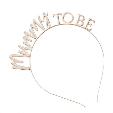 Feestbazaar Mummy To Be Hoofdband Rosegoud Metaal