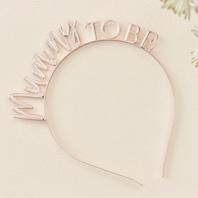 Feestbazaar Mummy To Be Hoofdband Rosegoud Metaal