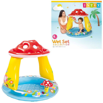 Feestbazaar Mushroom Babybadje met zonnedak