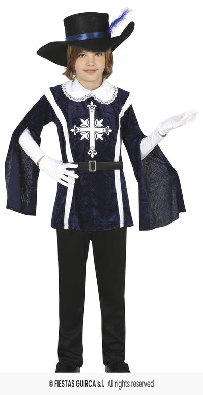Feestbazaar Musketier Kostuum Kind Blauw Michiel