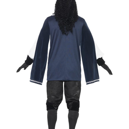Feestbazaar Musketiers pak blauw