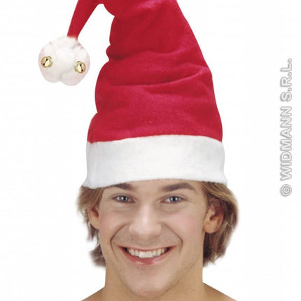 Feestbazaar Muts Kerstman met belletjes