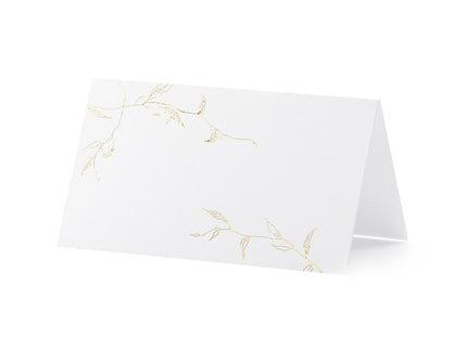 Feestbazaar Naamkaartjes Gouden Takken (9.5x5.5cm)