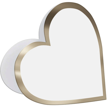 Feestbazaar Naamkaartjes Wedding Hart Wit/Goud (6st)