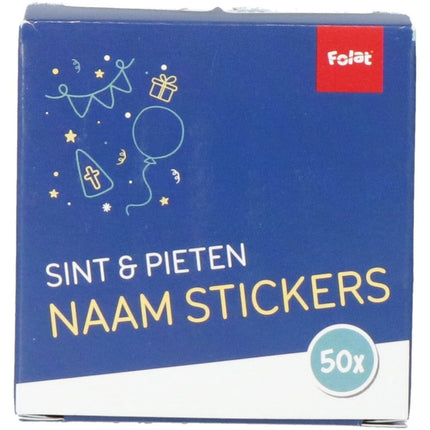Feestbazaar Naamstickers Sint & Piet Cartoon (50st)