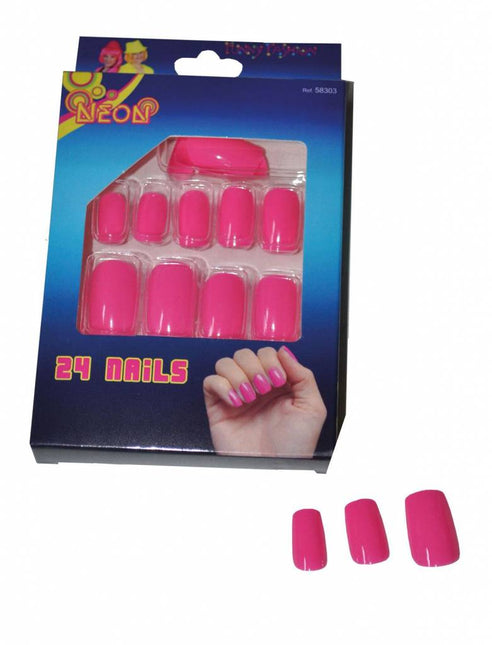 Feestbazaar Nagels fluor roze