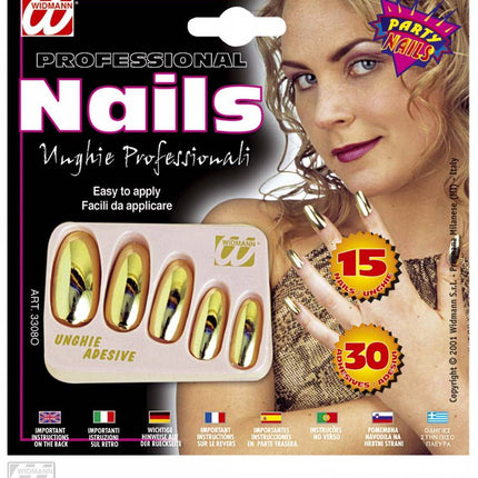 Feestbazaar Nagels goud metalic