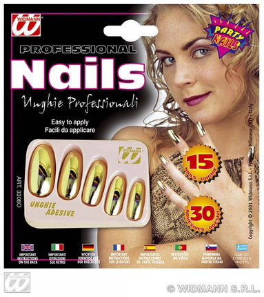 Feestbazaar Nagels goud metalic